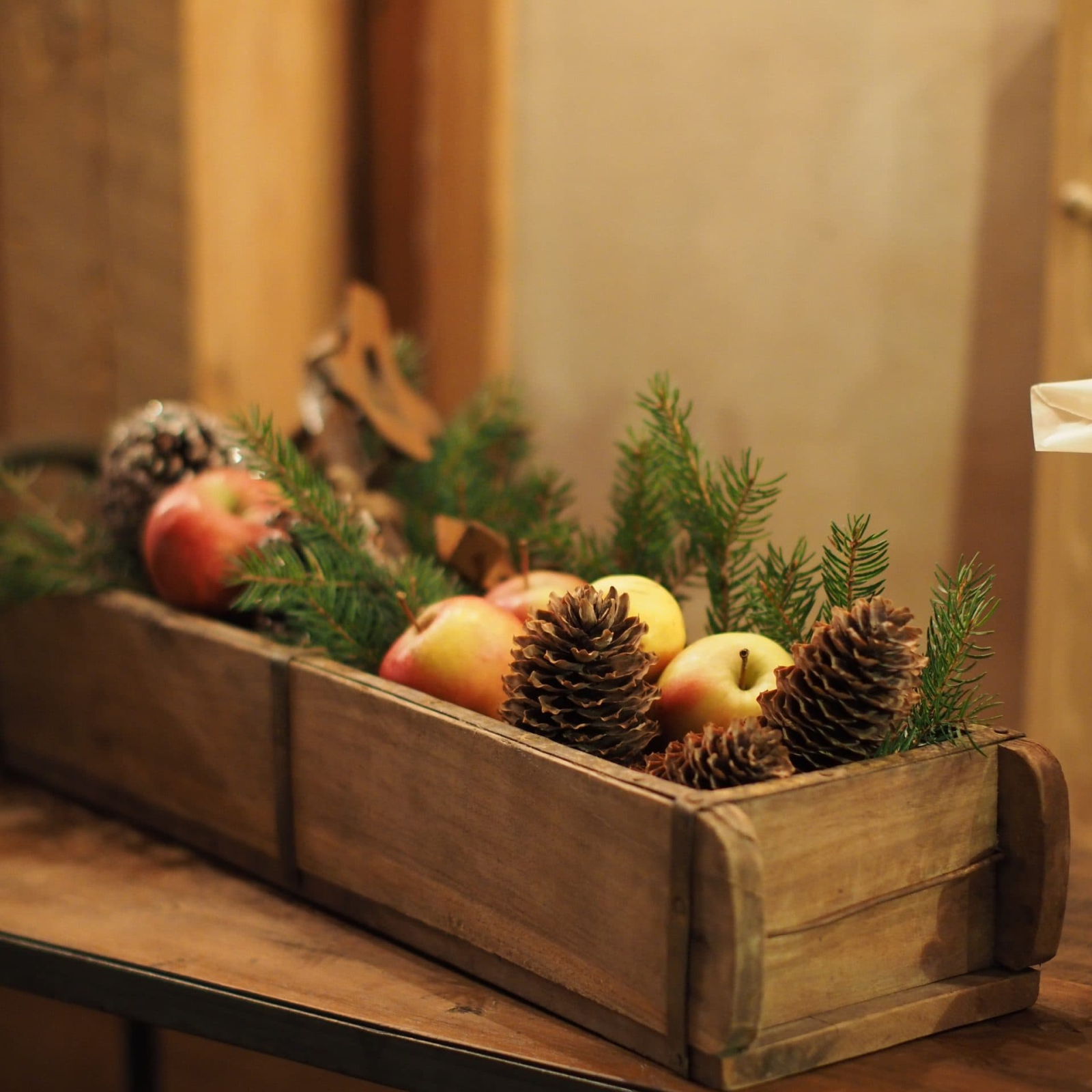 Äldre trälåda Tegel dubbel