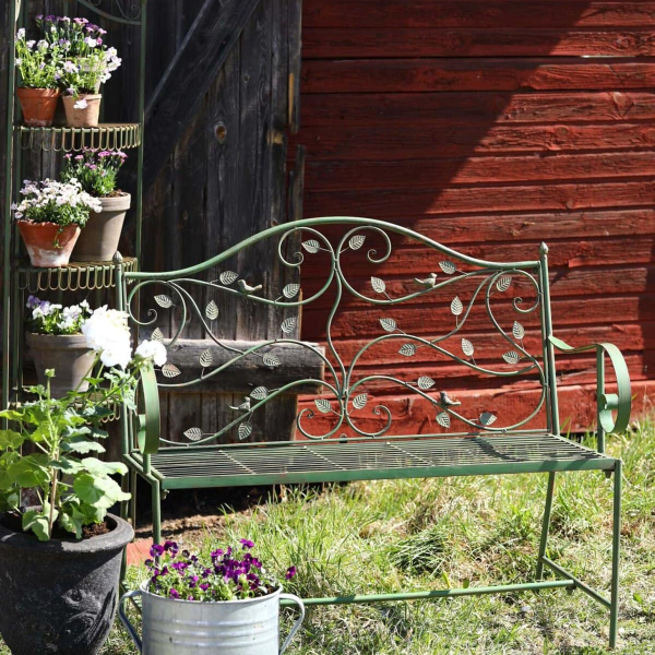 Smidessoffa i grönt fågeldekor - Bild 3
