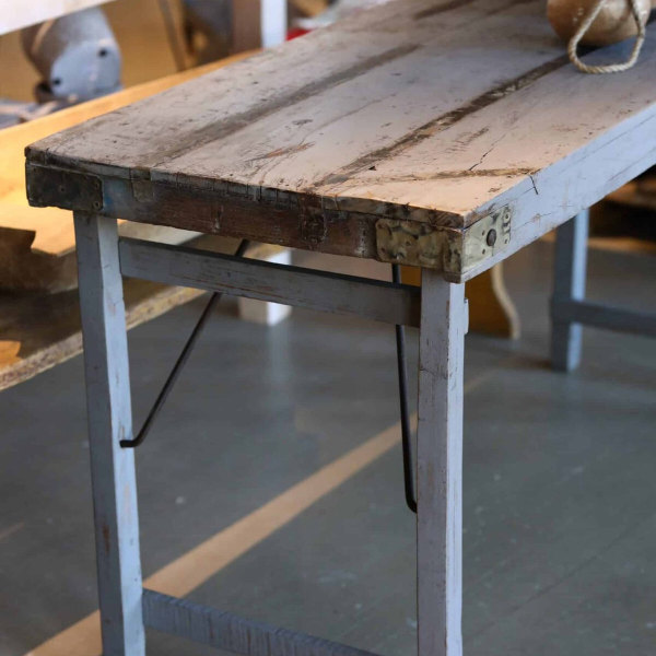 Smalt bord i grått vintage 150 cm - Bild 2