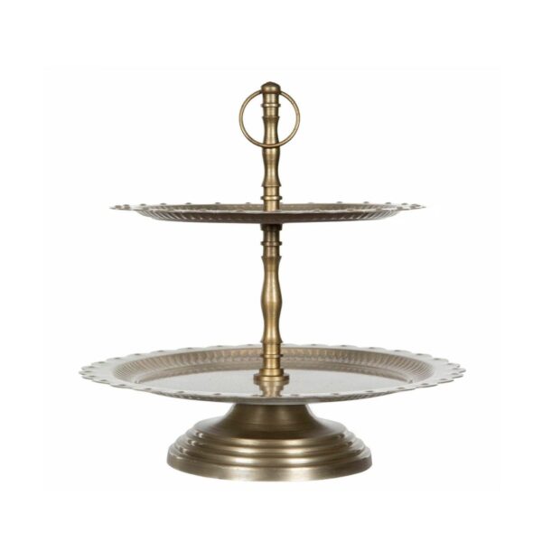 Kakfat / uppläggningsfat emalj greige