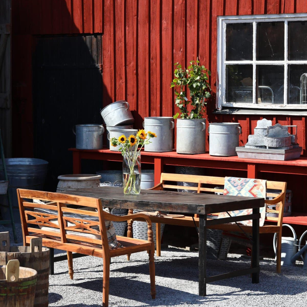 Matbord vintage i svart 180 cm - Bild 3