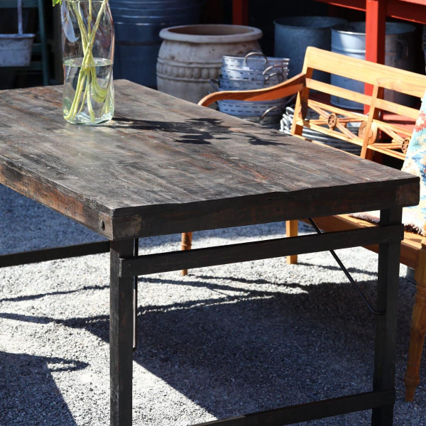 Matbord vintage i svart 180 cm - Bild 4