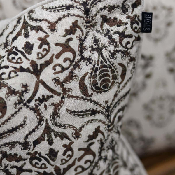Kuddfodral linne Paisley - Bild 3