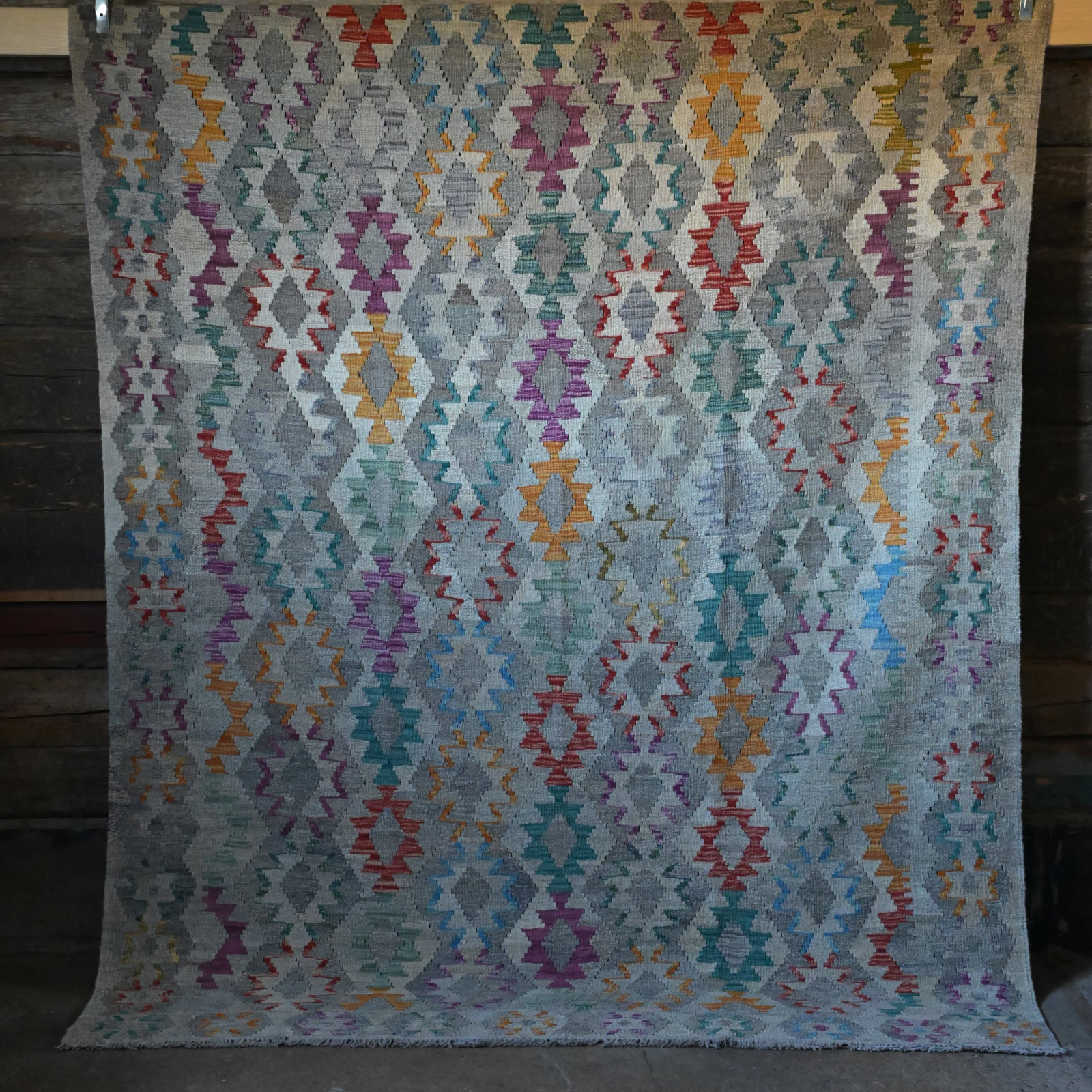 Unik handvävd kelim 188x246 cm