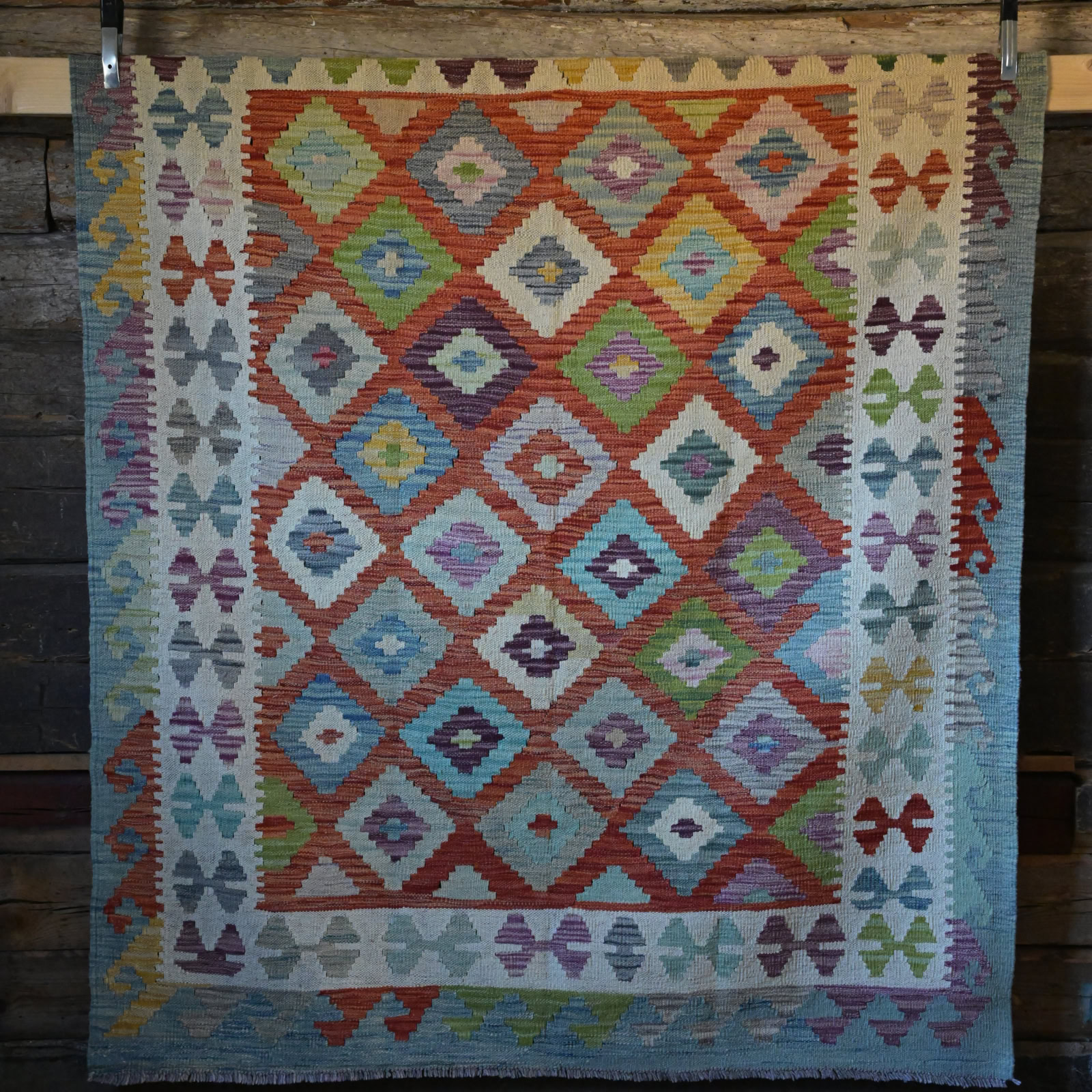 Unik handvävd kelim 157x190 cm