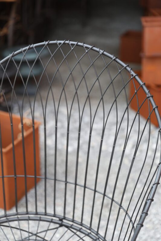 Trädgårdsstol svart metall - Bild 3