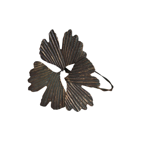 Servettring i metall ginkgo - Bild 2
