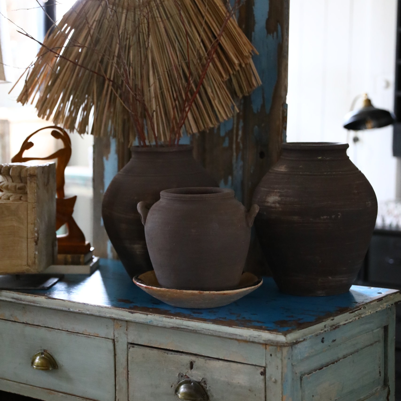 Urna / lerurna med öron mullvad