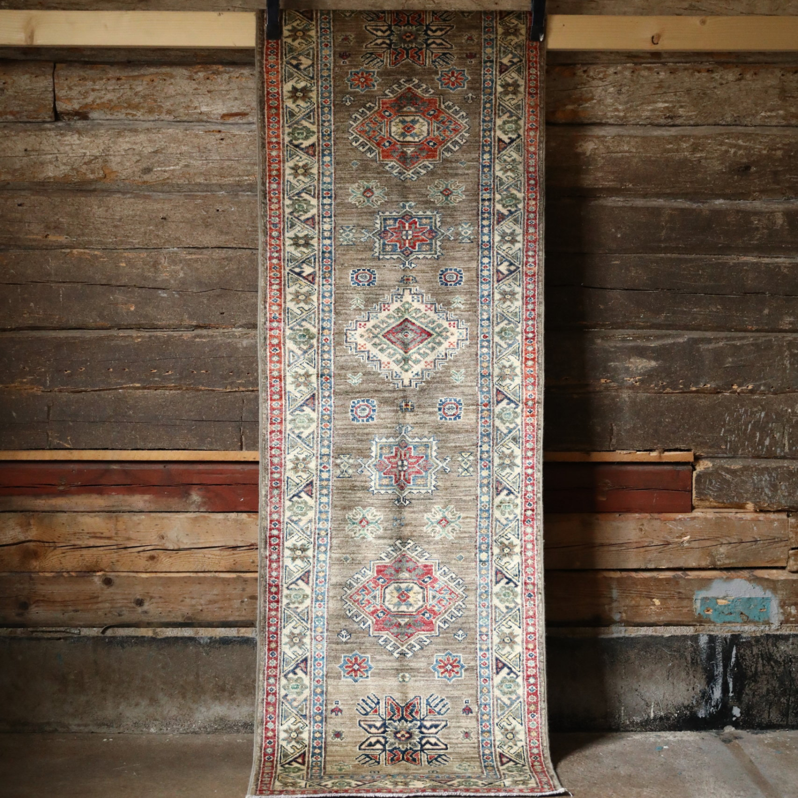 Handknuten matta Kazak 76x241 cm