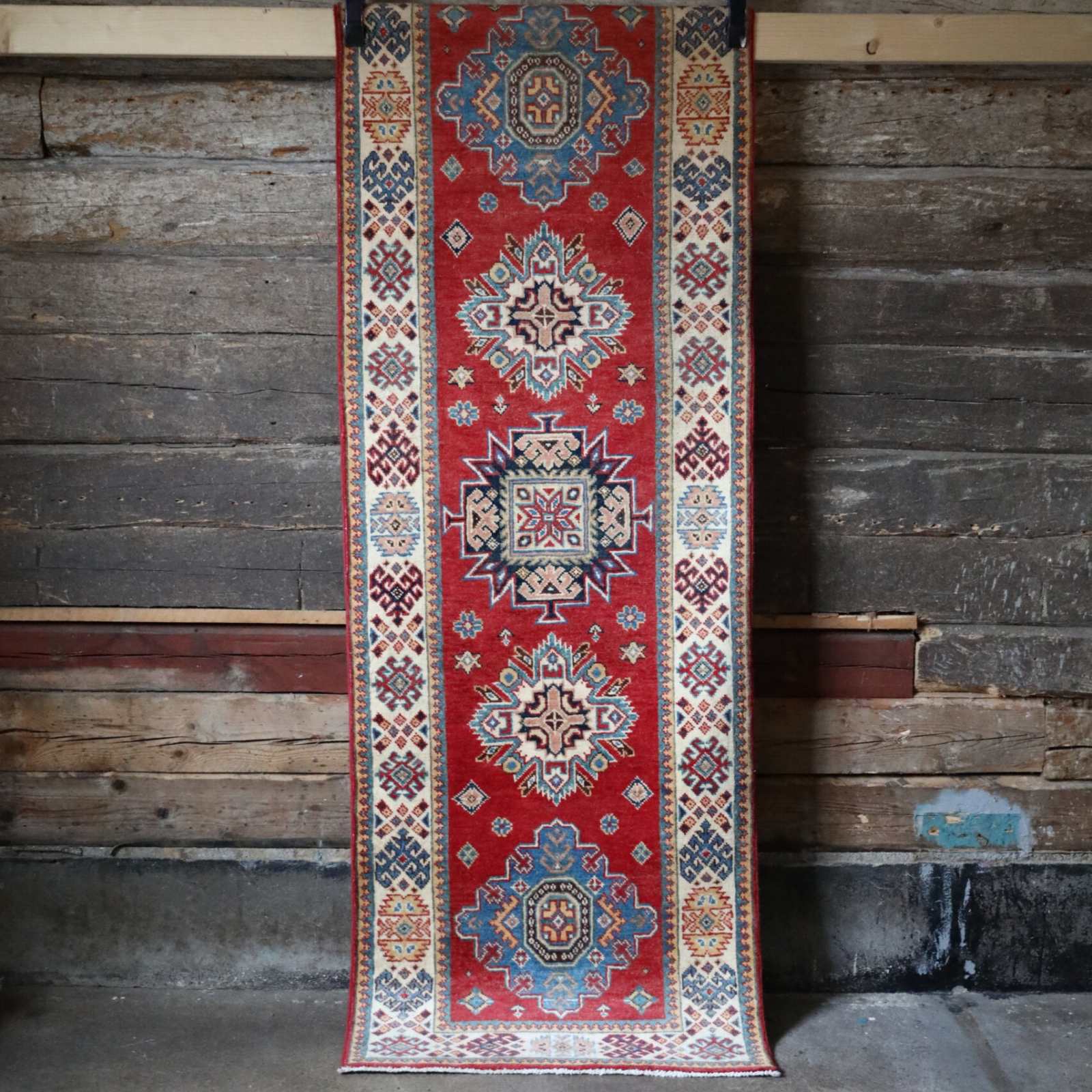 Handknuten matta Kazak 79x236 cm