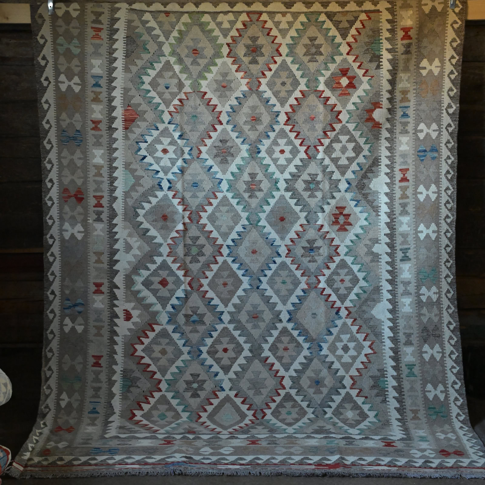 Unik handvävd kelim 202x297 cm