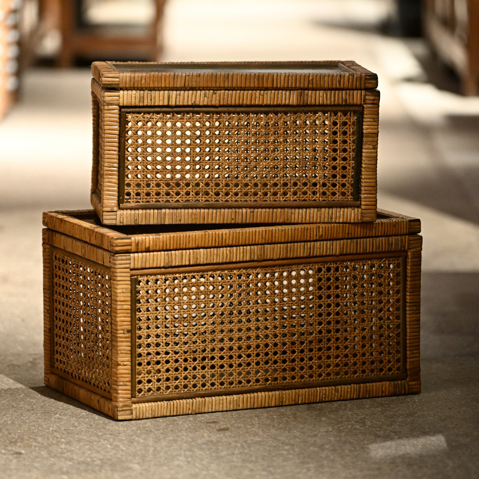 Förvaringsbox rotting med glaslock