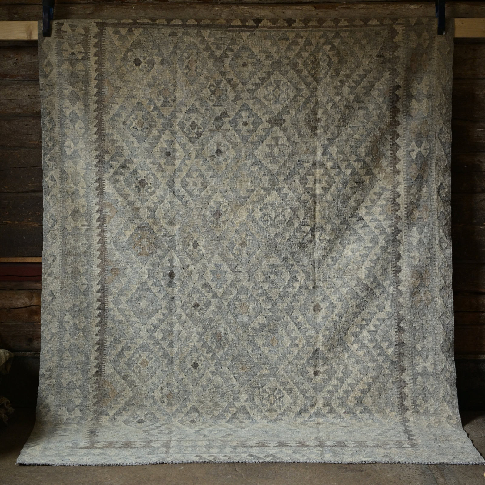 Unik handvävd kelim 204x283 cm