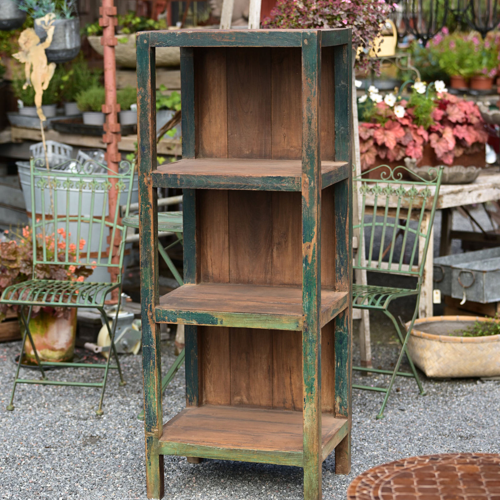 Hylla vintage med bakstycke