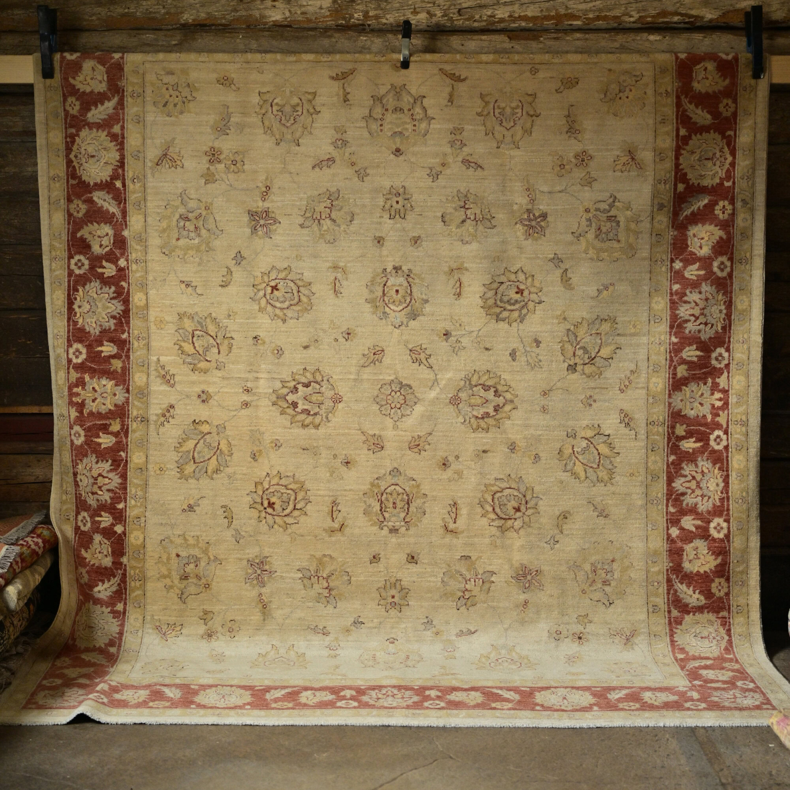 Handknuten matta vintage 240x302 cm