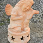 Staty ängel i terrakotta Violinisten - Bild 3