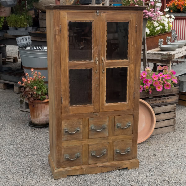 Vitrinskåp vintage 6 lådor