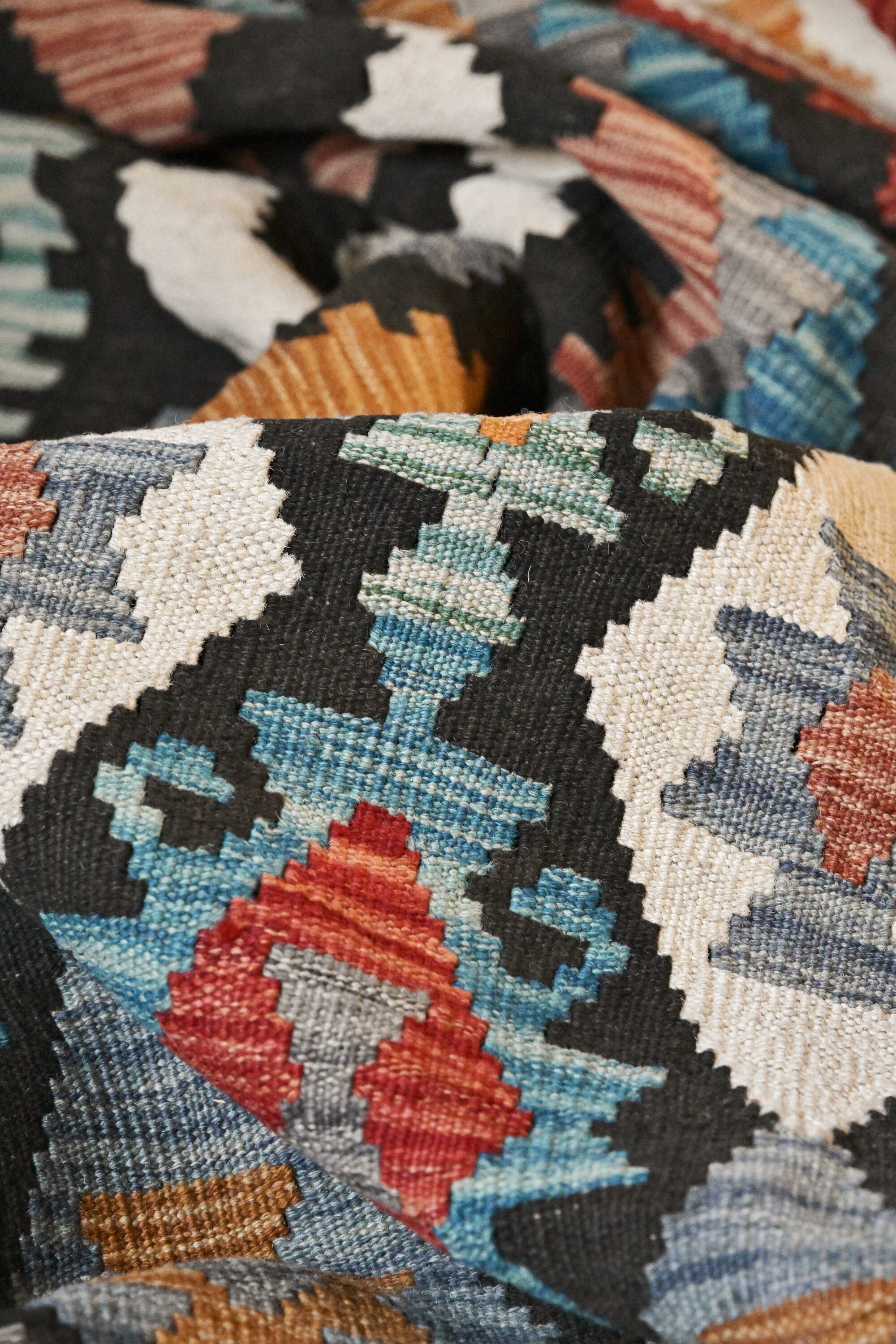 Unik handvävd kelim 201x288 cm - Bild 4