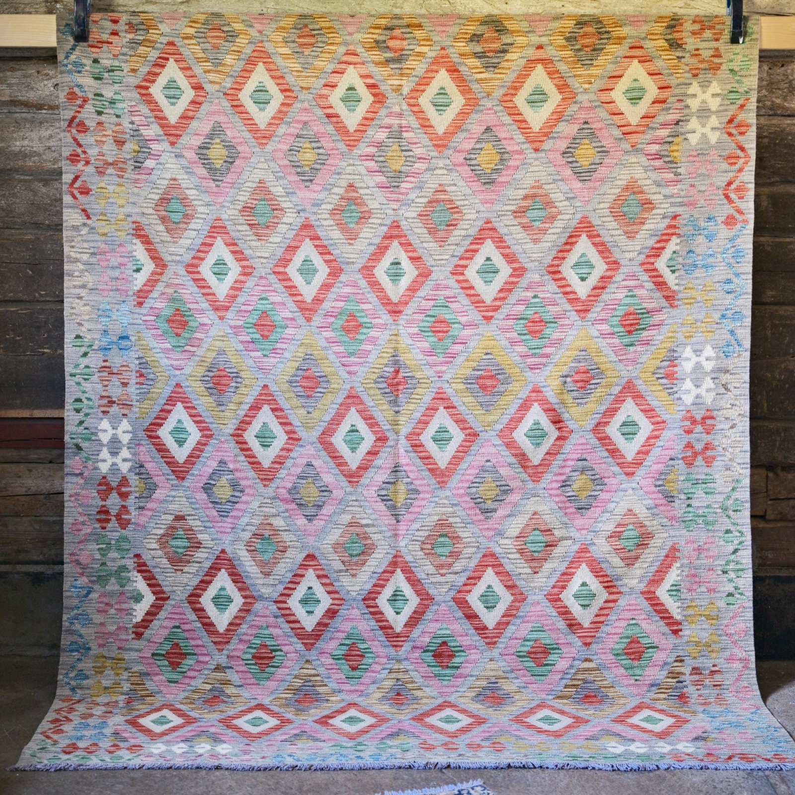 Unik handvävd kelim 203x294 cm