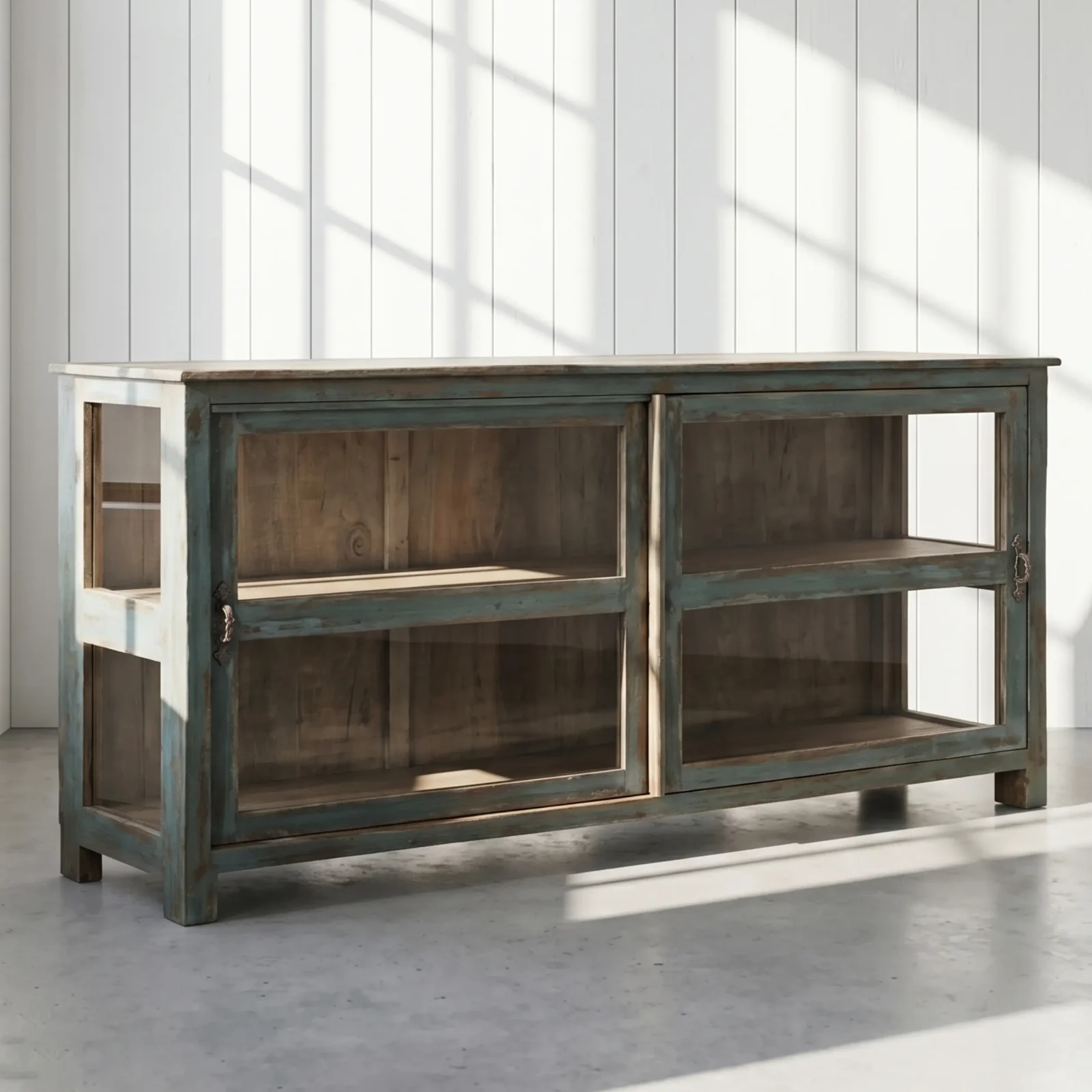 Lågt vitrinskåp / skänk vintage