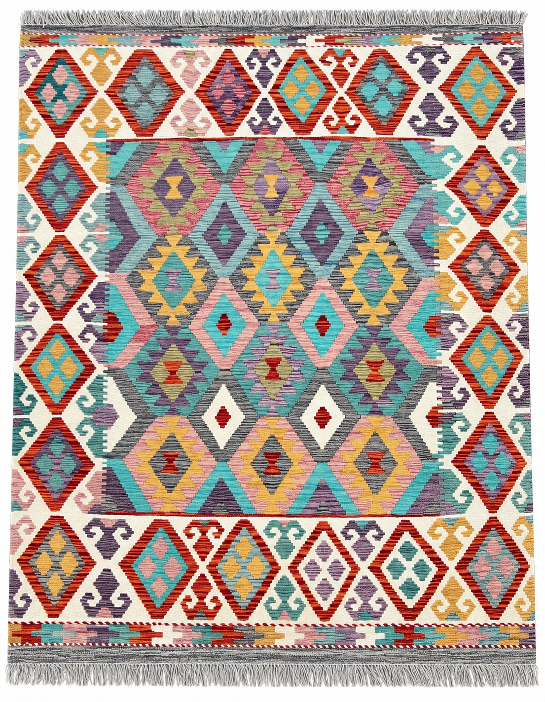 Unik handvävd kelim 147x189 cm