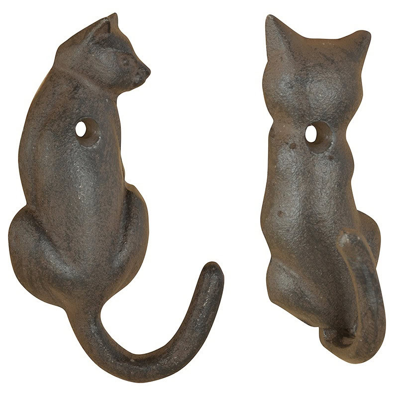 Krok i gjutjärn katt H10 cm
