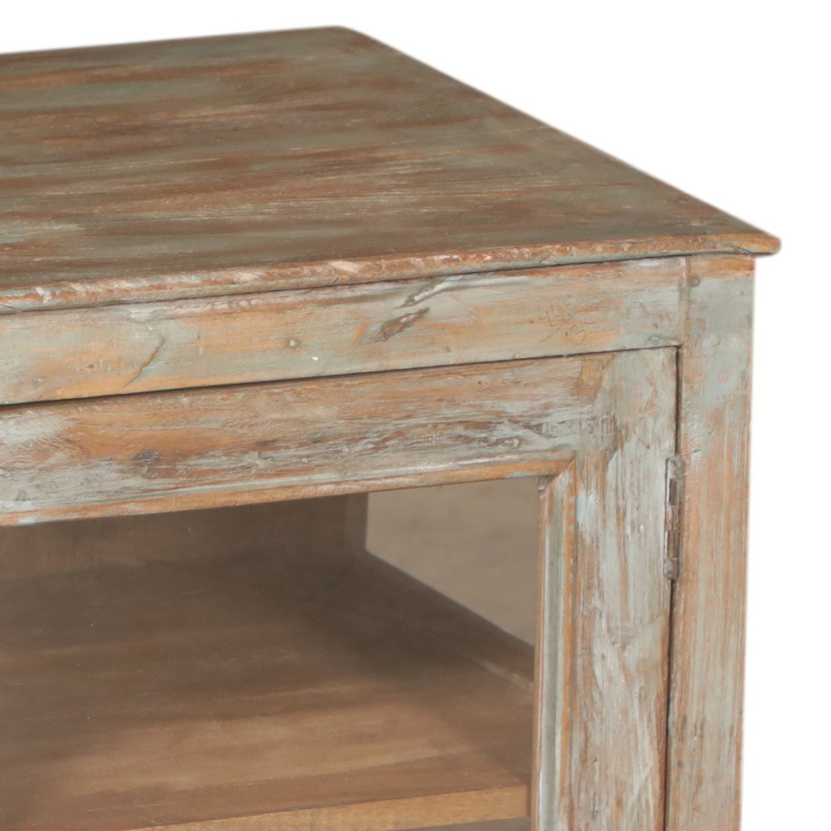 Detalj övre hörn – Vitrinskåp vintage DZ-001559