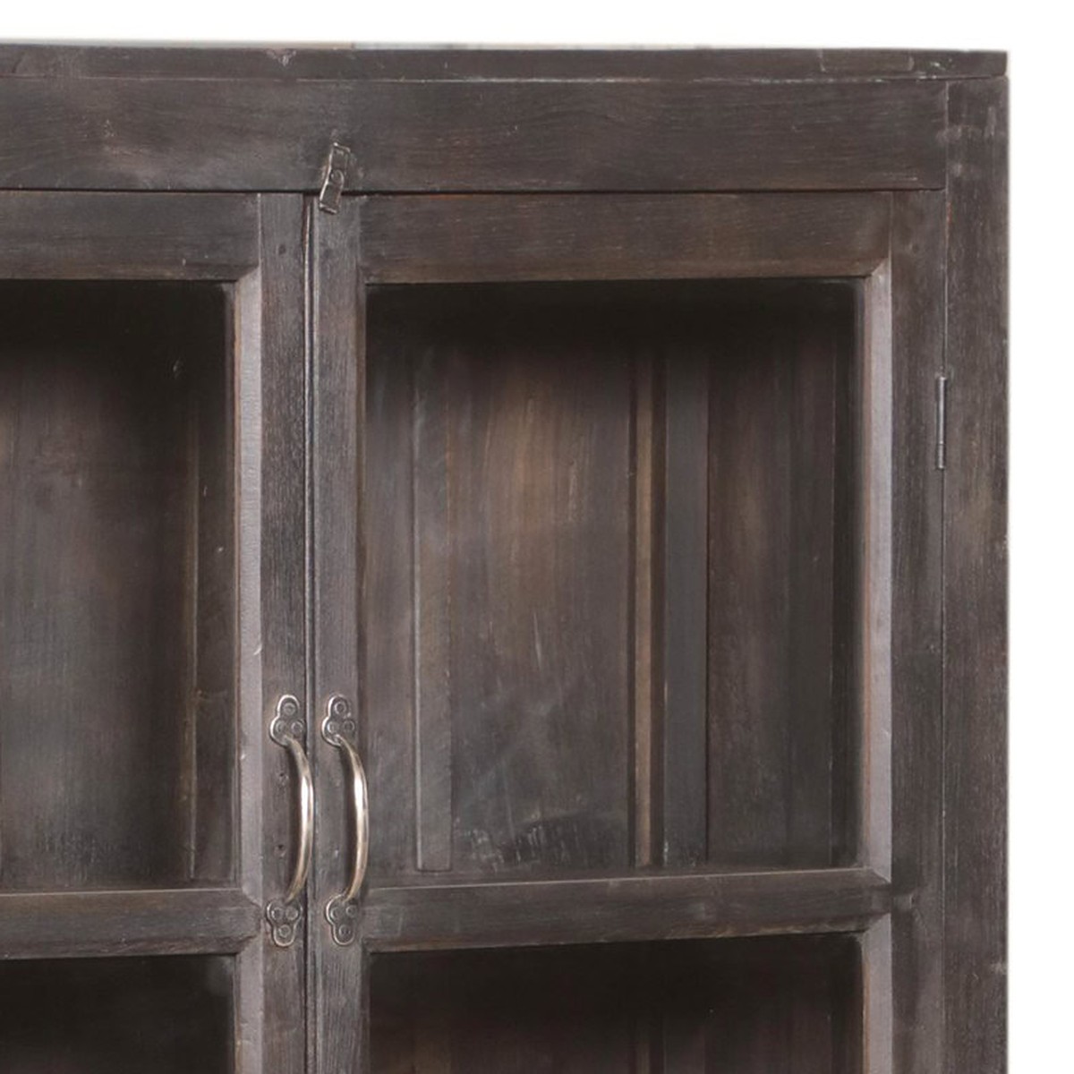 Detalj övre hörn – Vitrinskåp vintage DZ-001579