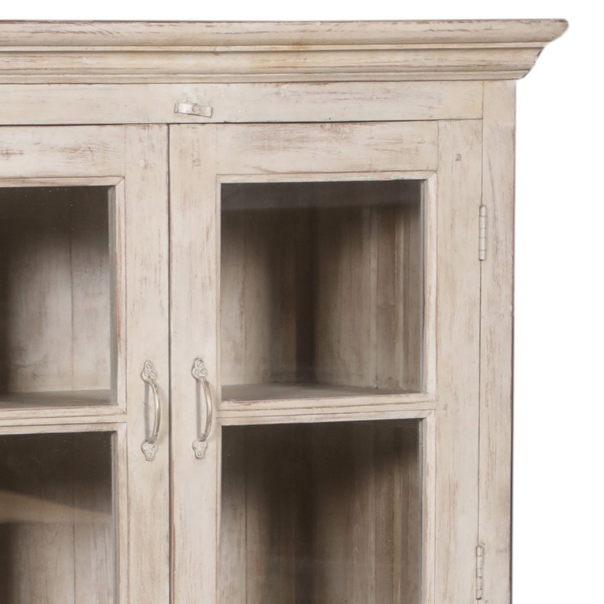 Detalj övre hörn – Vitrinskåp vintage DZ-001618