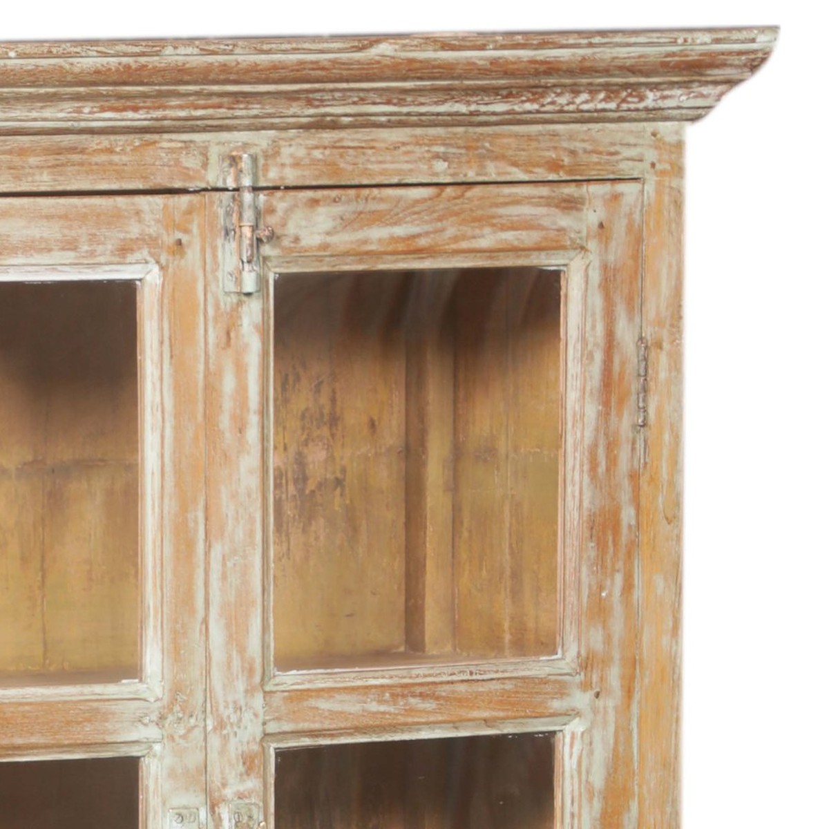Detalj övre hörn – Vitrinskåp vintage DZ-001670