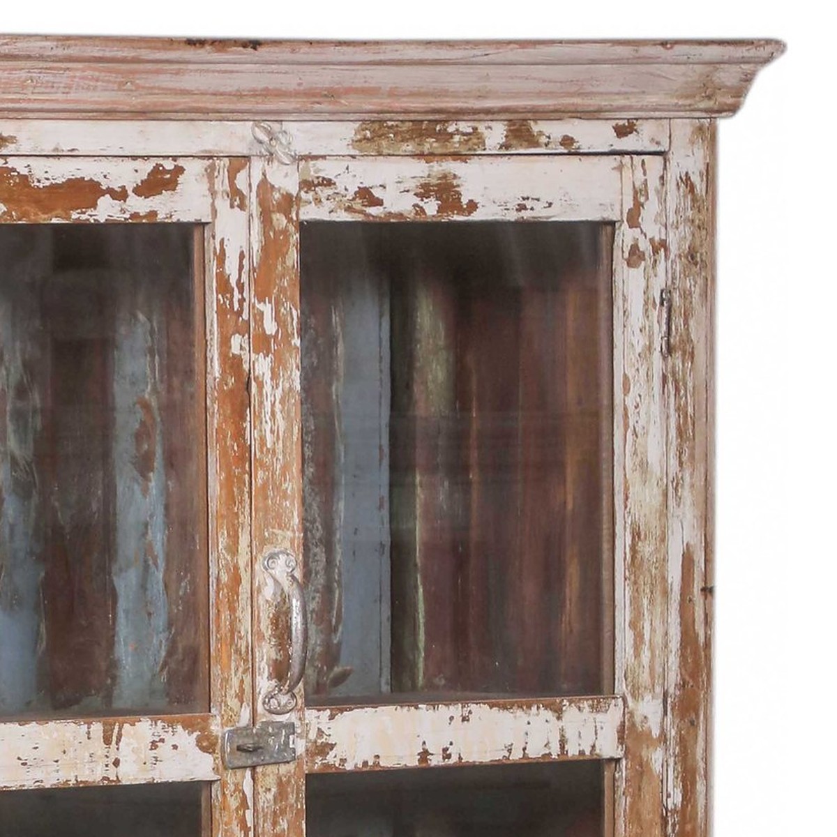 Detalj övre hörn – Vitrinskåp vintage DZ-001672