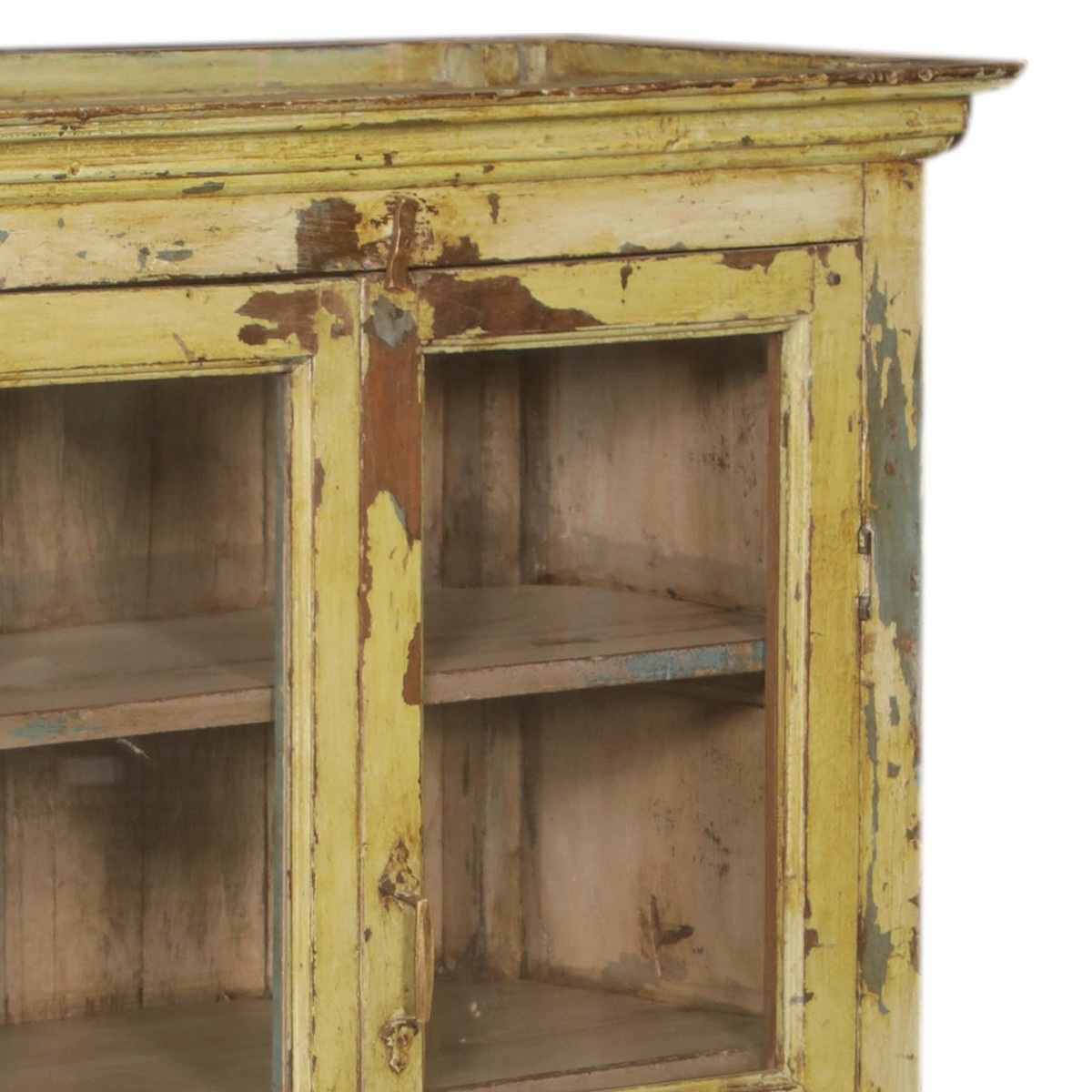 Detalj övre hörn – Vitrinskåp vintage DZ-001673
