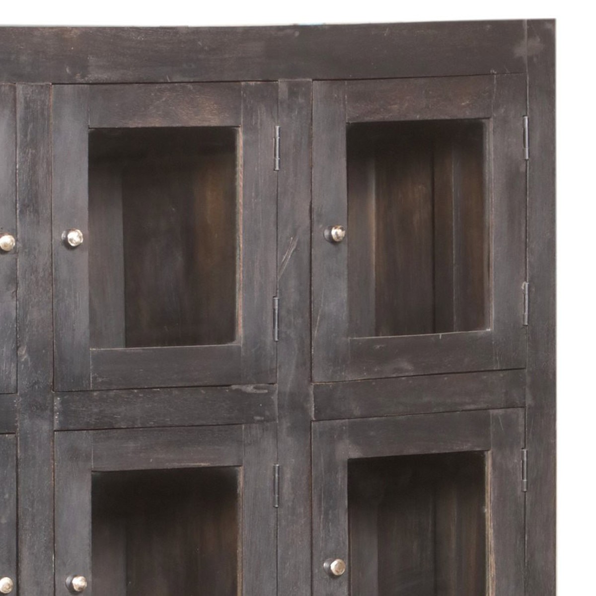 Detalj övre hörn – Vitrinskåp vintage DZ-001674