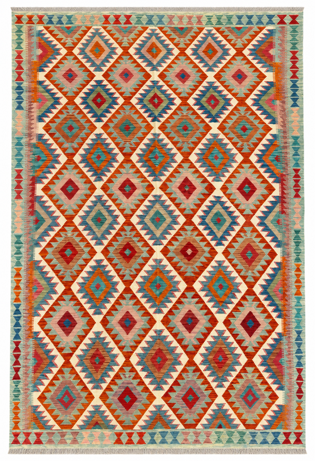 Unik handvävd kelim 213x312 cm