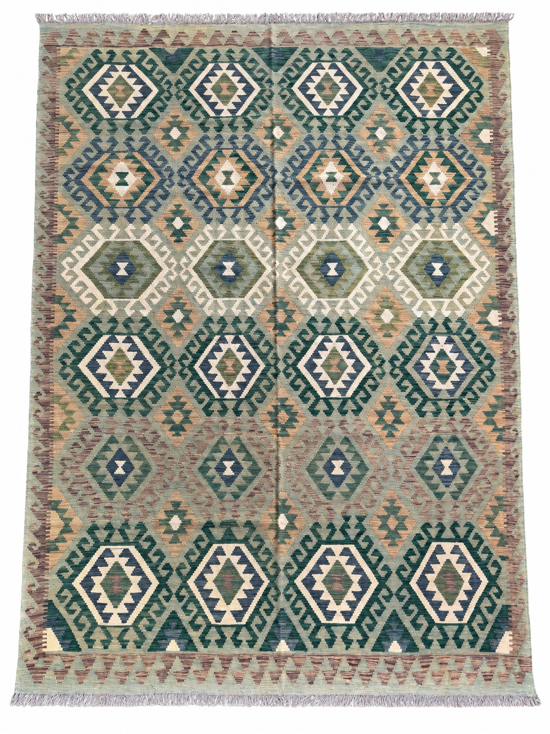 Unik handvävd kelim 207x294 cm