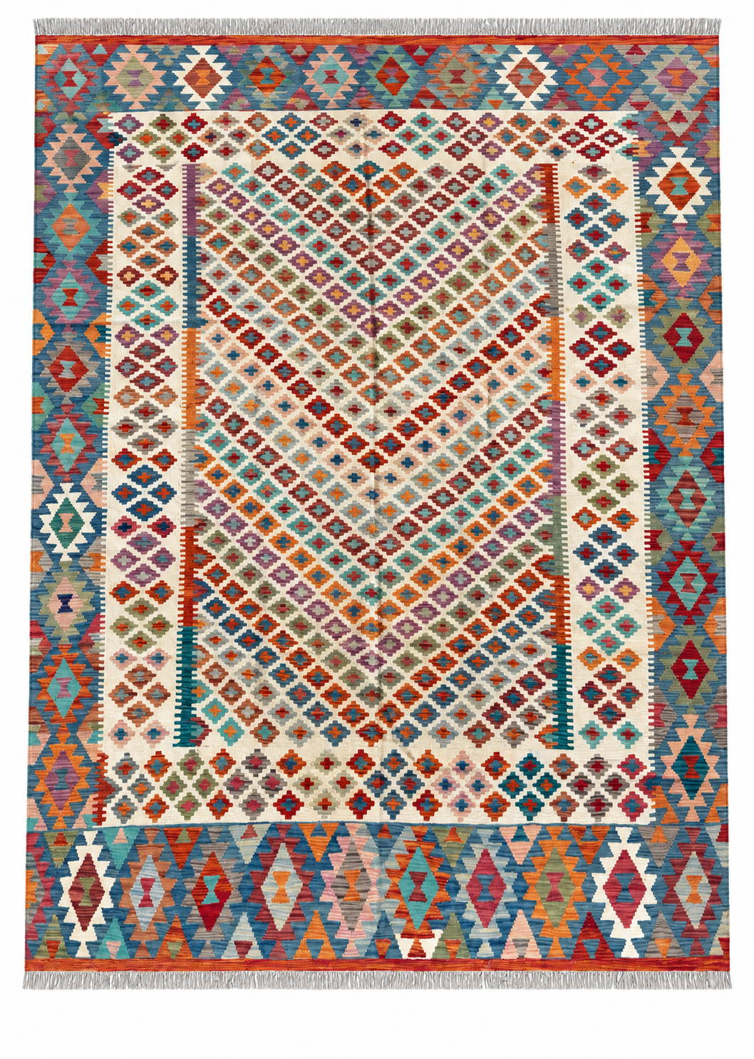 Unik handvävd kelim 213x301 cm