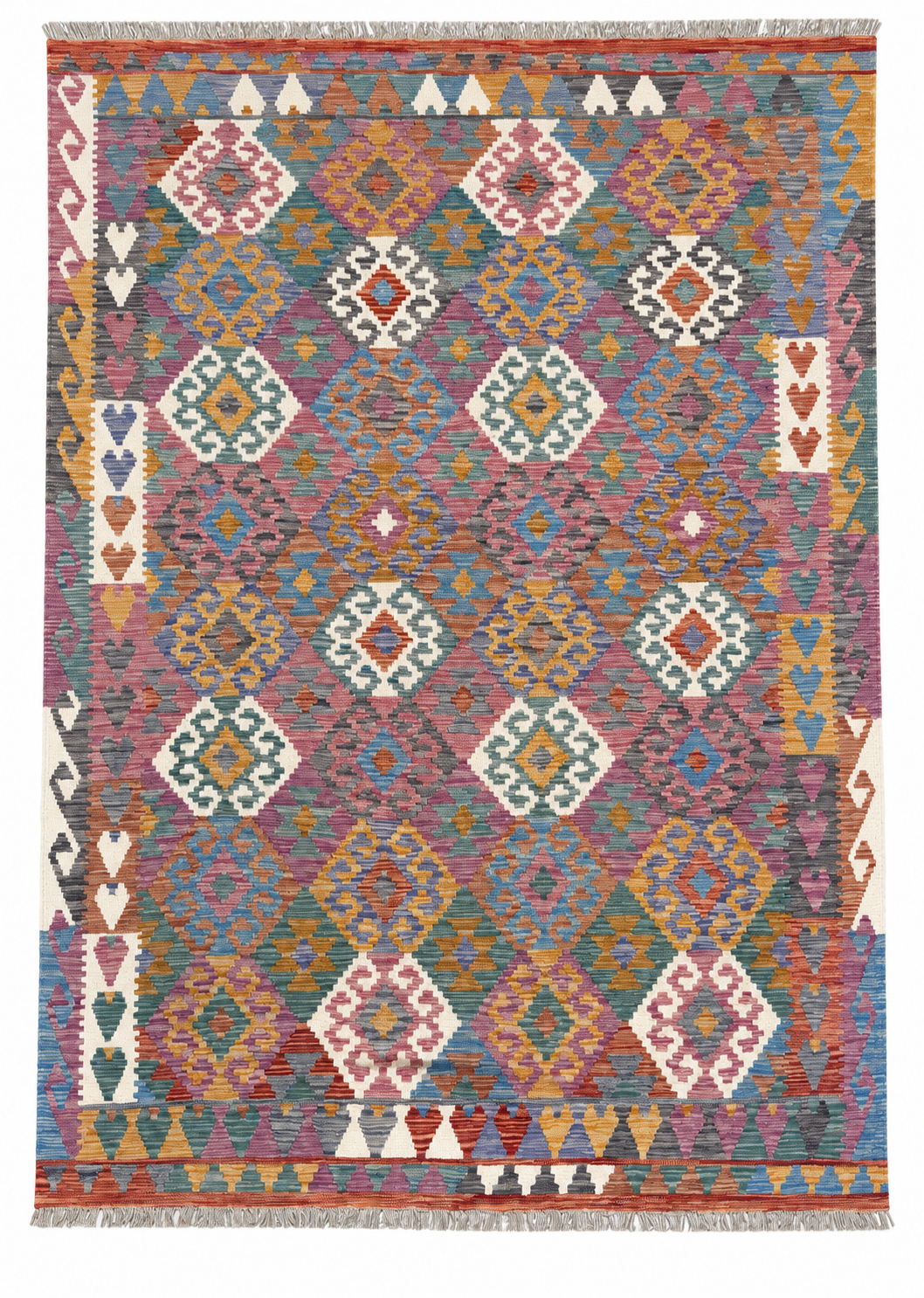 Unik handvävd kelim 206x290 cm