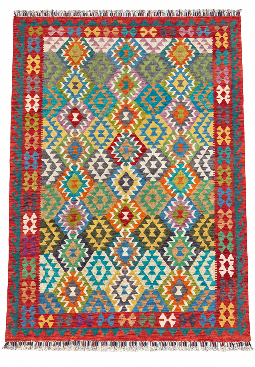 Unik handvävd kelim 204x293 cm