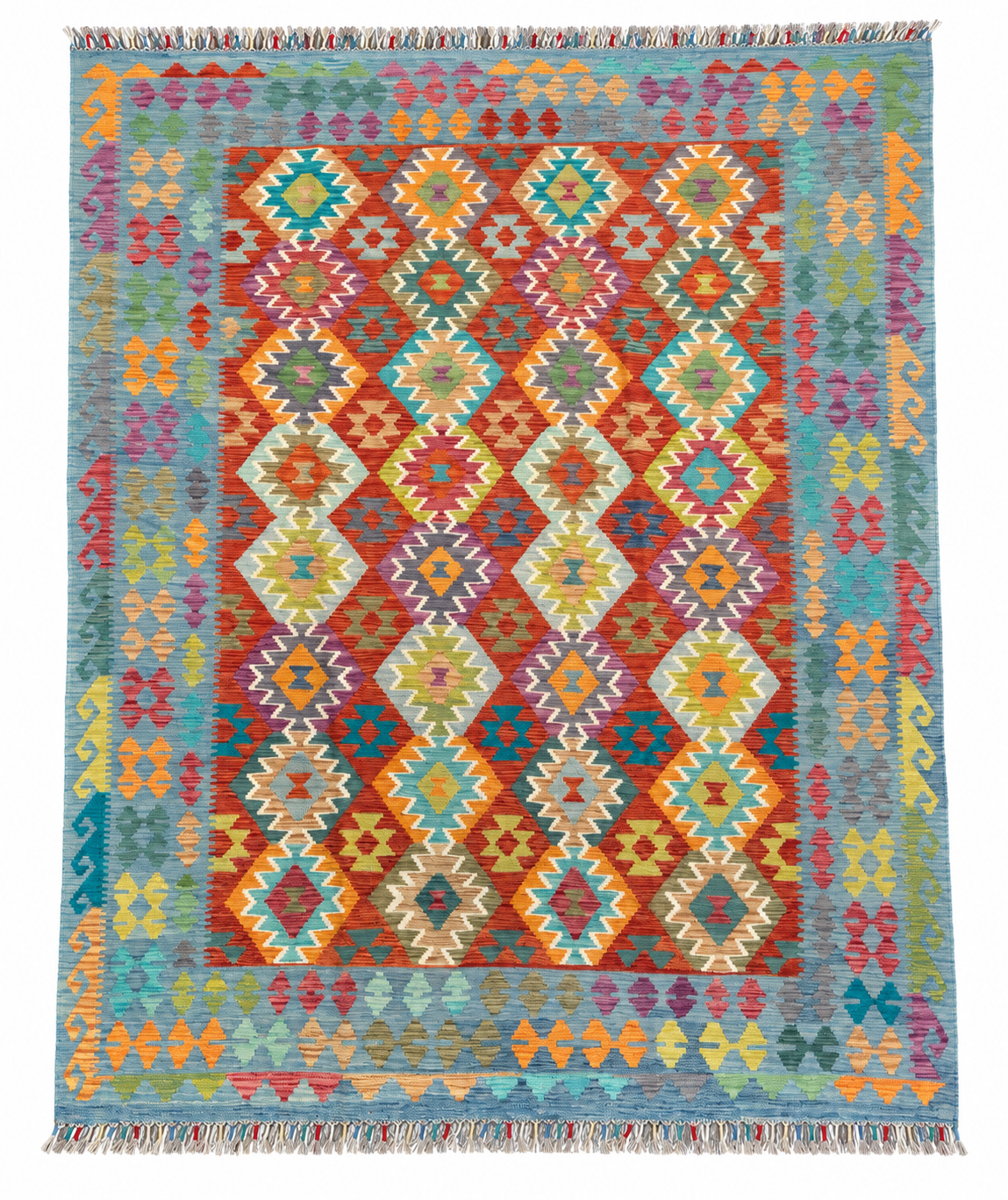 Unik handvävd kelim 200x239 cm