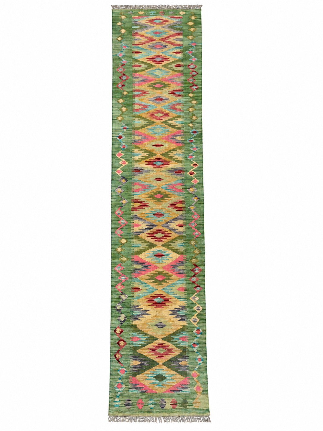 Unik handvävd kelim 77x394 cm