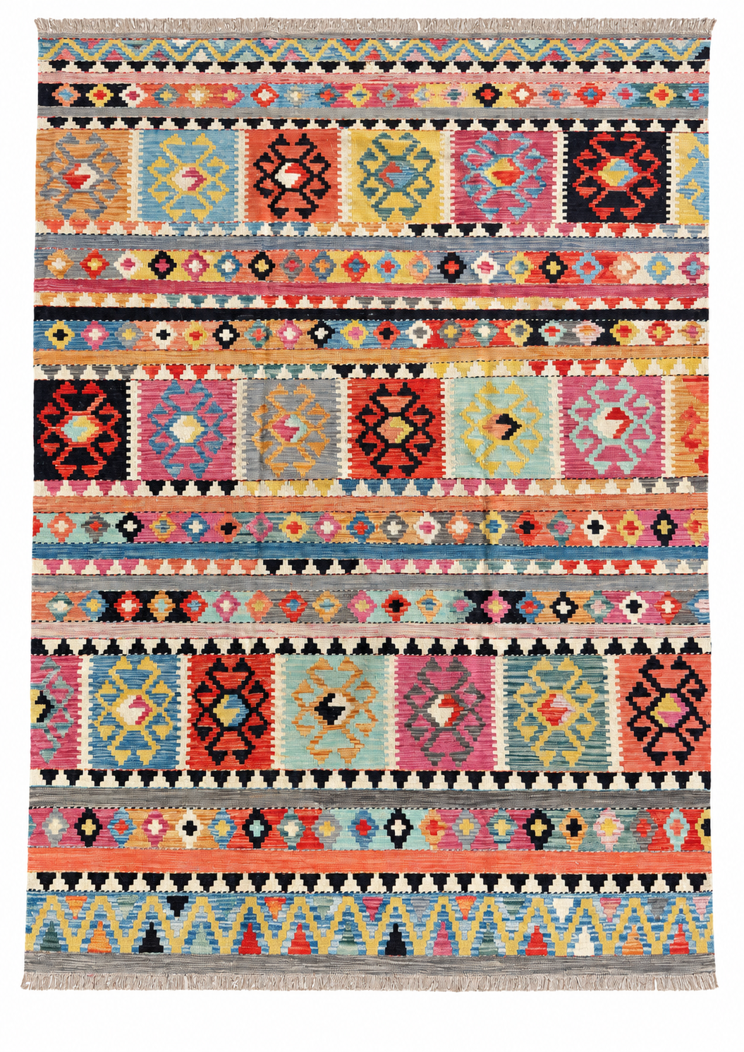 Unik handvävd kelim 203x286 cm