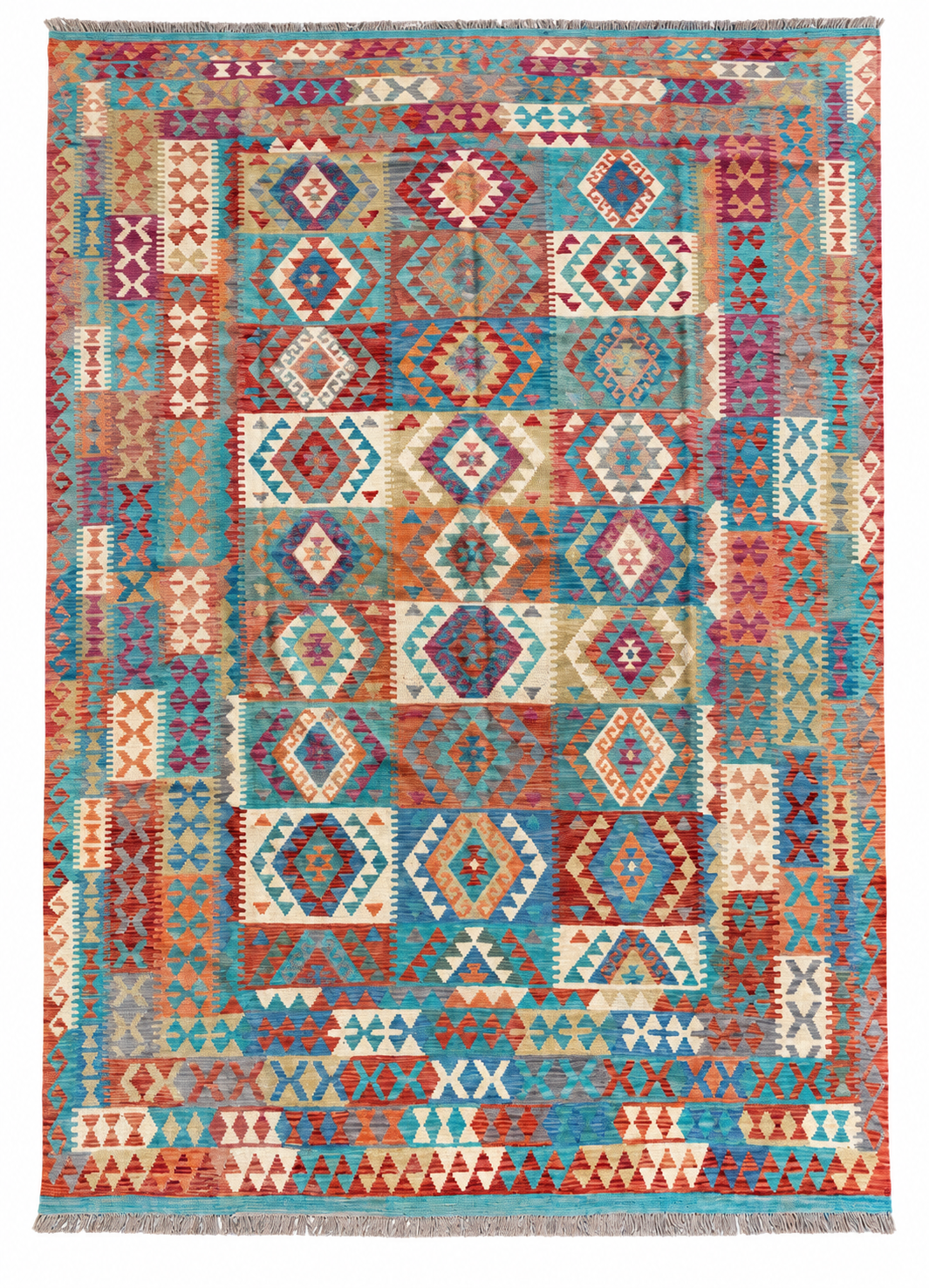 Unik handvävd kelim 246x349 cm