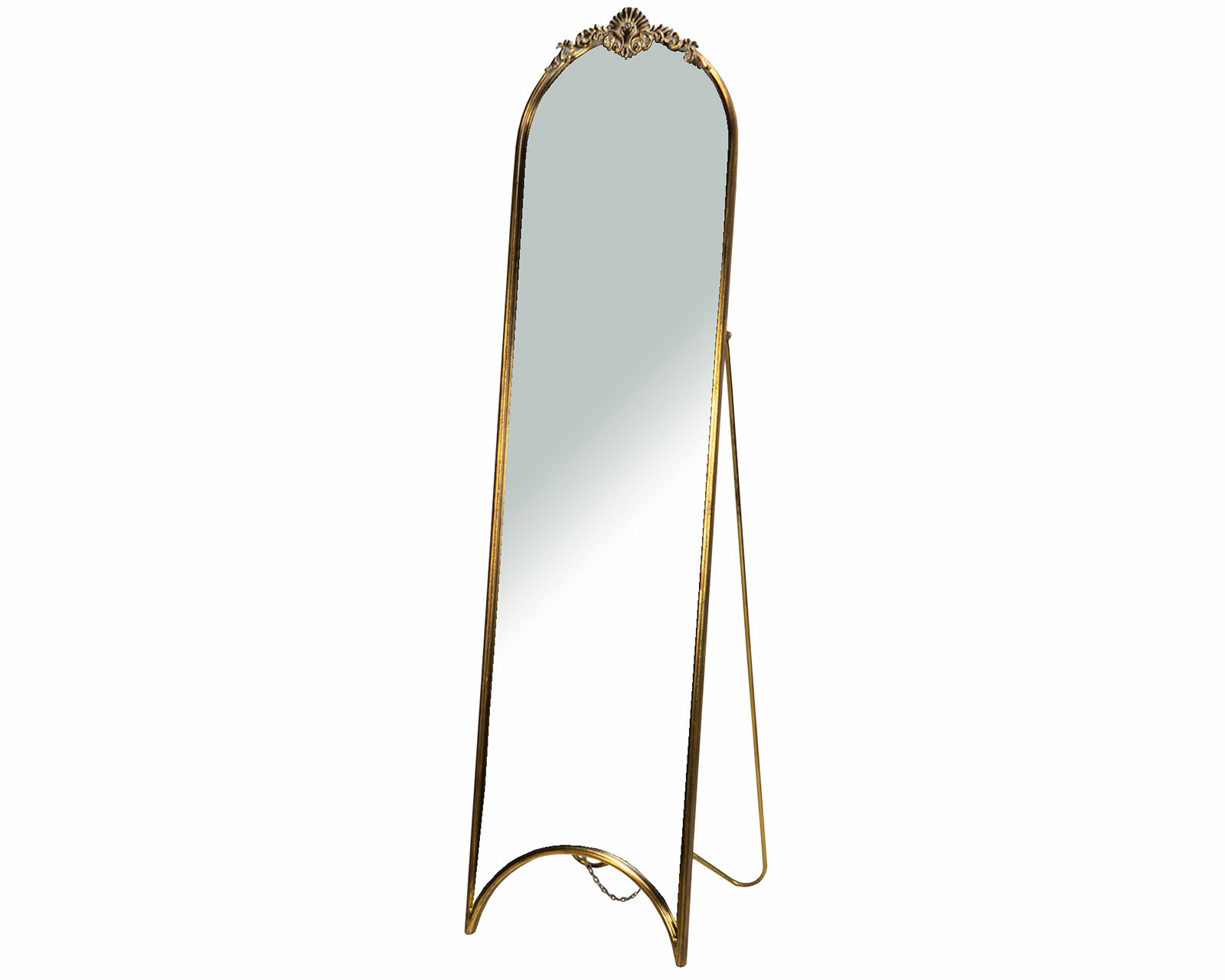 Golvspegel Ornament guld