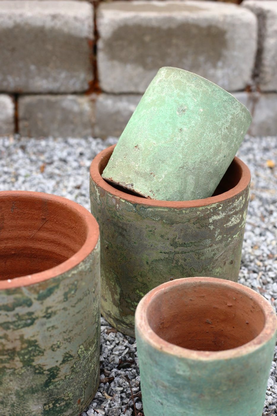 Rak kruka i terrakotta Mouldy Green