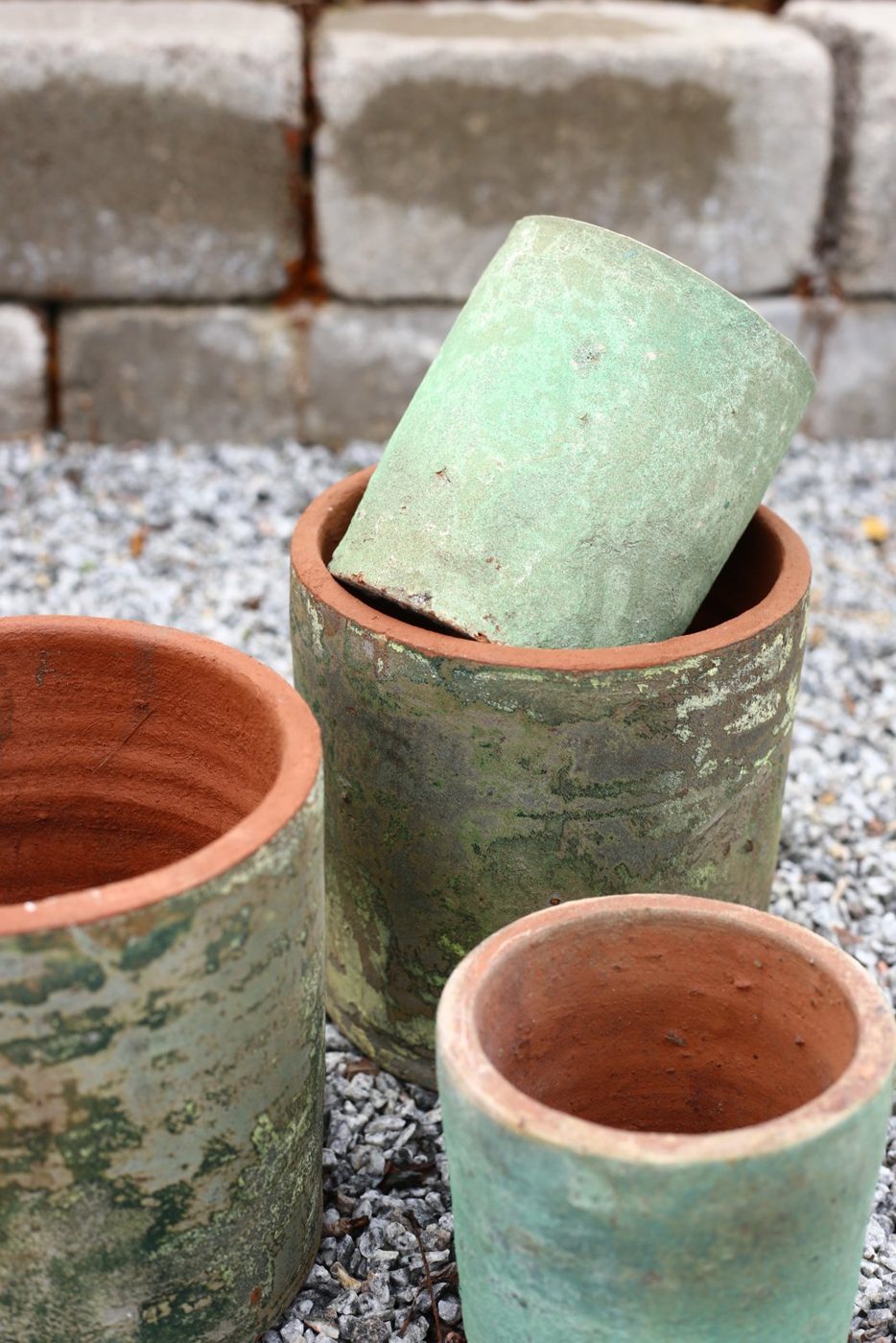 Rak kruka i terrakotta Mouldy Green