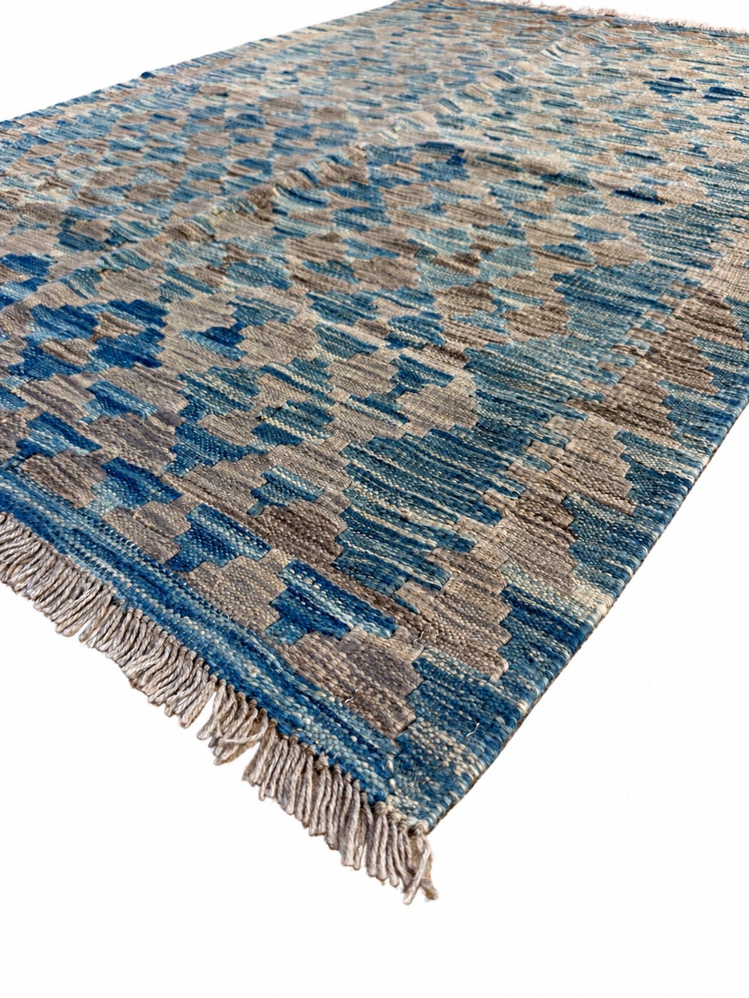 Unik handvävd kelim 104x148 cm – närbild