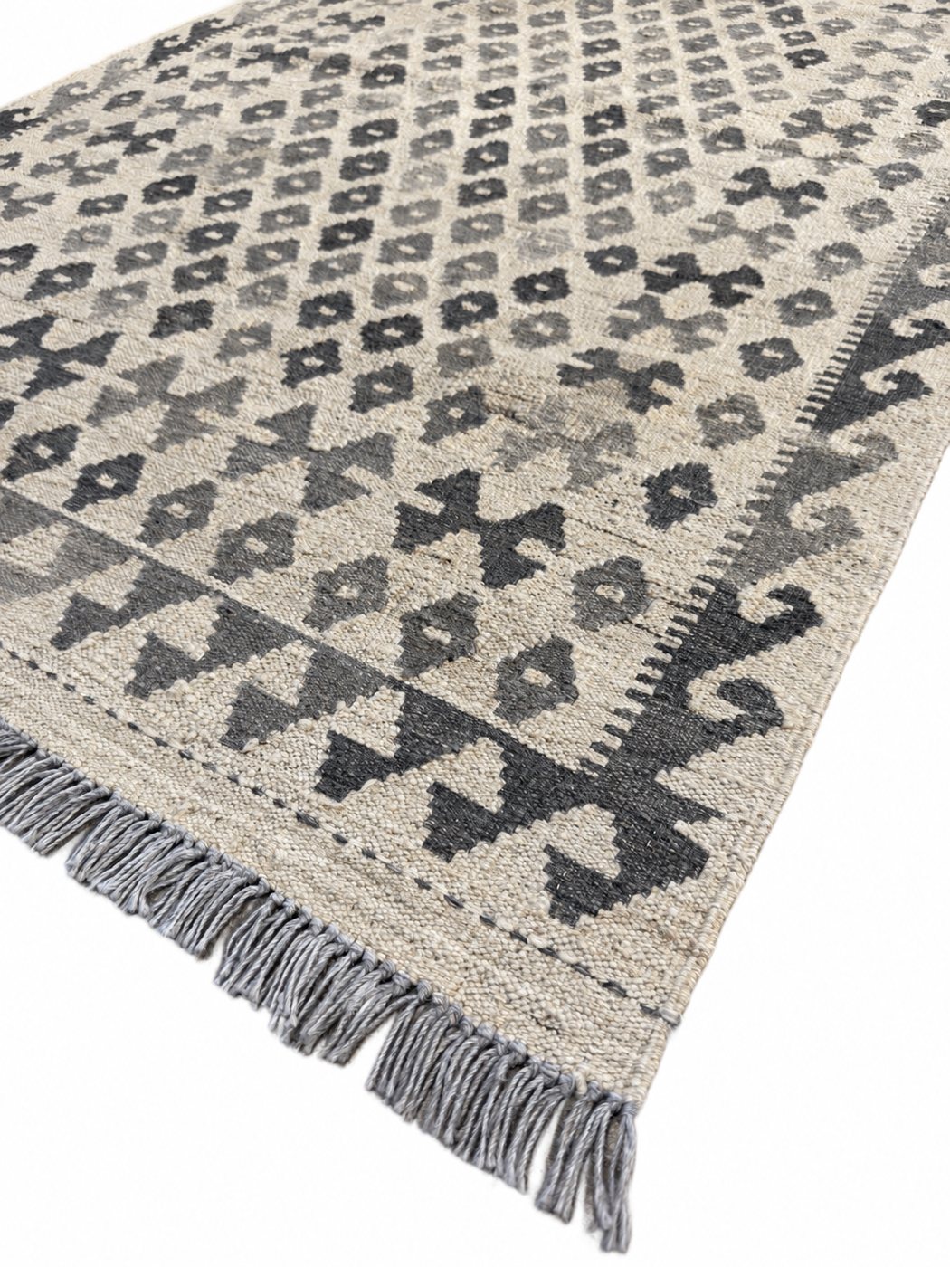 Unik handvävd kelim 104x160 cm – närbild