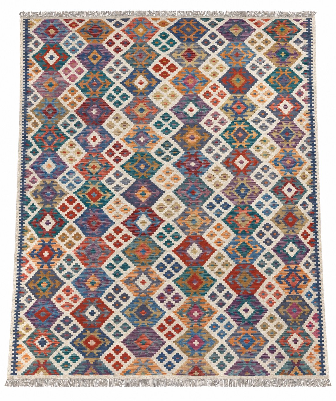 Unik handvävd kelim 203x242 cm
